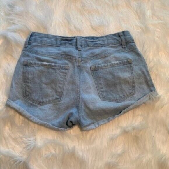 Divided H&M Denim Shorts Light Wash Cuffed - Picture 6 of 8